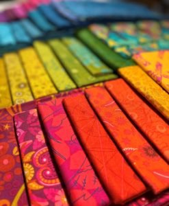 Rainbow of fabric